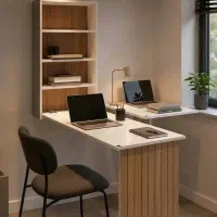 میز تحریر تاشو با کتابخانه ارسال رایگان