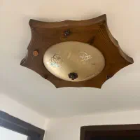 دو عدد لوستر چوبی