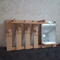 جالباسی چوبی همراه آینه