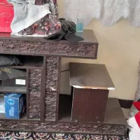 میز تلوزیون رنگ قهوه ای ام دی اف