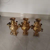 سه سماور یک لیتری برنجی