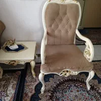 مبل نه نفره چوب تمام راش با میز تلوزیون