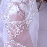۱۱ متر پارچه پرده ای ترک گل برجسته