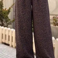 شلوار کتان سیلک ترک پلنگی وساده