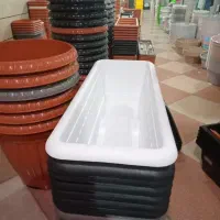 مستطیلی بزرگ پلاستیکی گلدان جهت برای مناسب نهال گل