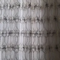 پرده  حریرگل زرین ۵متری ساده وشیک