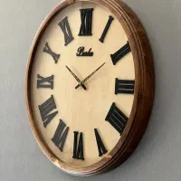 ساعت دیواری چوبی کد ۶۵۱۰ اعداد مشکی ۳سایز