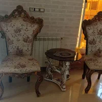 مبلمان پذیرایی و نهار خوری و پرده