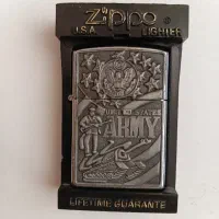 فندک زیپو زیر خاکی اصلی  بنزینی