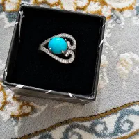 انگشترنقره نگین فیروزه نیشابور