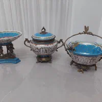 سه تا ظرف ست برنزی شیک و خاص آنتیک