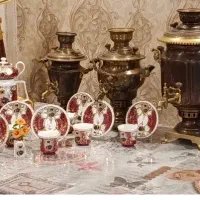 سماور و سرویس لیوان نلبکی