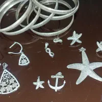 نیم ست نقره النگو نقره تک پوش نقره