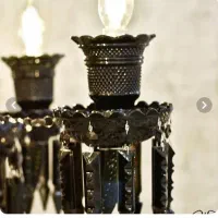 لوستر باکارت طرح فرانسه ۱۲ شاخه مشکی