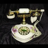 گوشی رومیزی آنتیک نو چینی اورجینال.طلاکوب.