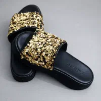 صندل مجلسی مشکی و طلایی