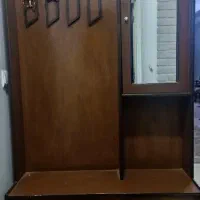 آویز لباس و جاکفشی چوبی