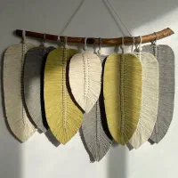 دیوار کوب برگ مکرومه