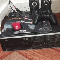 کامپیوتر hpمانیتور lenova با کیبورد و موس و دوتا