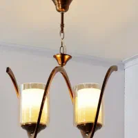 لوستری دو شعله رنگ ثابت