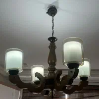 لوستر چوبی ۴ شاخه