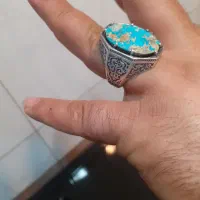 فیروزه نیشابور  با رکاب نقره