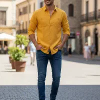 پیراهن مردانه دوجیب کنفی ضمانت کیفیت و قیمت