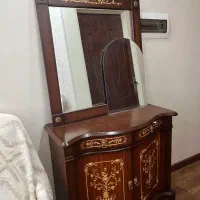 آینه کنسول چوب روس معرق کاری شده