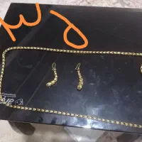 ست زنجیر طلا با گوشواره بسیار کار خاص و شیک
