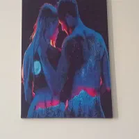 فروش یک عدد تابلو پارچه  مخمل دوزی شده سفت و محکم