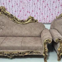 مبل 8 نفره شزلون همراه با گلمیز