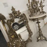اینه شمعدان برونز