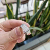 انگشتر مردانه سیلور مشابه طلا سفید