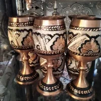 جام برنج نقره کوب