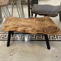 میز جلومبلی چوبی روستیک