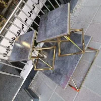 جلومبلی نهارخوری کنسول شلف ست الماسی فلز سنگ وکیوم