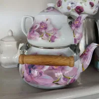 کتری لعابی قوری چینی کاملاسالم