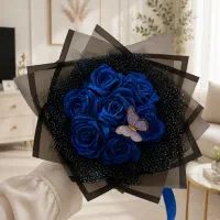 دسته گل روبانی با قیمت ویژه و کاغذ پیچی رایگان