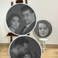 تابلو میخ و نخ چهره