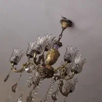 دو عدد لوستر تمام برنج ۵ شاخه