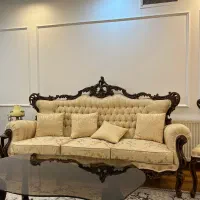 مبل استیل چوب گردو