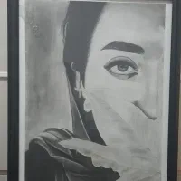 تابلو نقاشی سیاه قلم