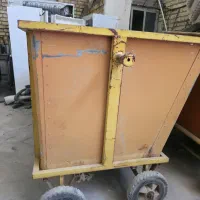 فروش ۴ عدد گاری سطل زباله فلزی