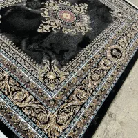 فرش افشان مشکی طلا کوب