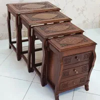 میز مبل عسلی منبت برنزکوب آنتیک عتیقه قدیمی