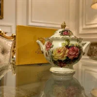 شکلات خوری چینی گلدار با جعبه اصلی