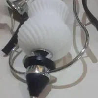 لوستر تک شاخه استیل حباب دار نو .