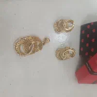ست گوشواره و پلاک رنگ ثابت