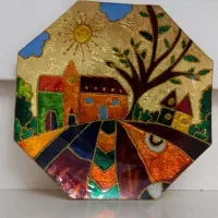 بشقاب دیوار کوب ویترای