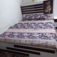 تخت خواب دونفره باتشک و کف تخت فلزی